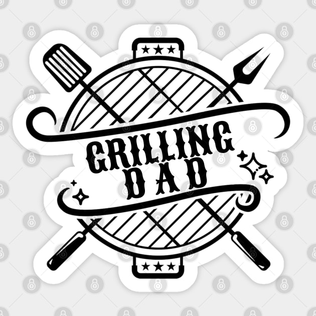 Grilling Dad Sticker by HolidayBug